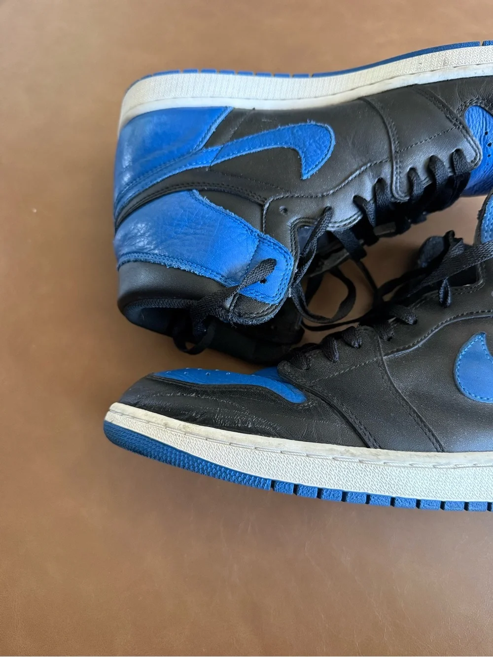 Air Jordan 1 Retro High OG Royal 2017 Black Blue Size 13 555088-007